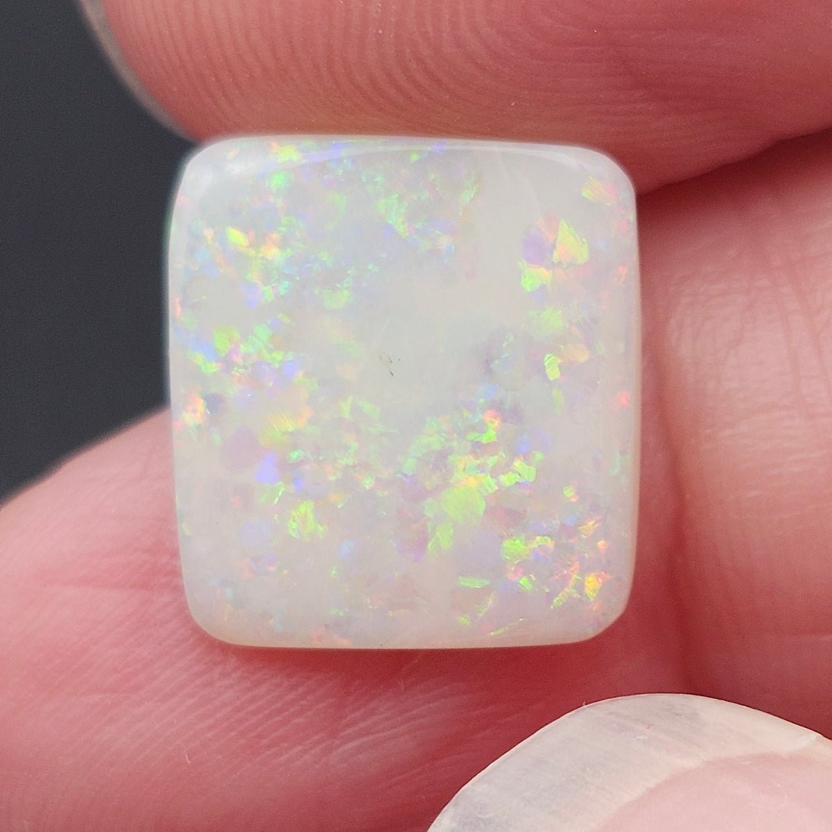 3.60ct White Cliffs Australian White Opal | Cushion Cut Cabochon | #E294