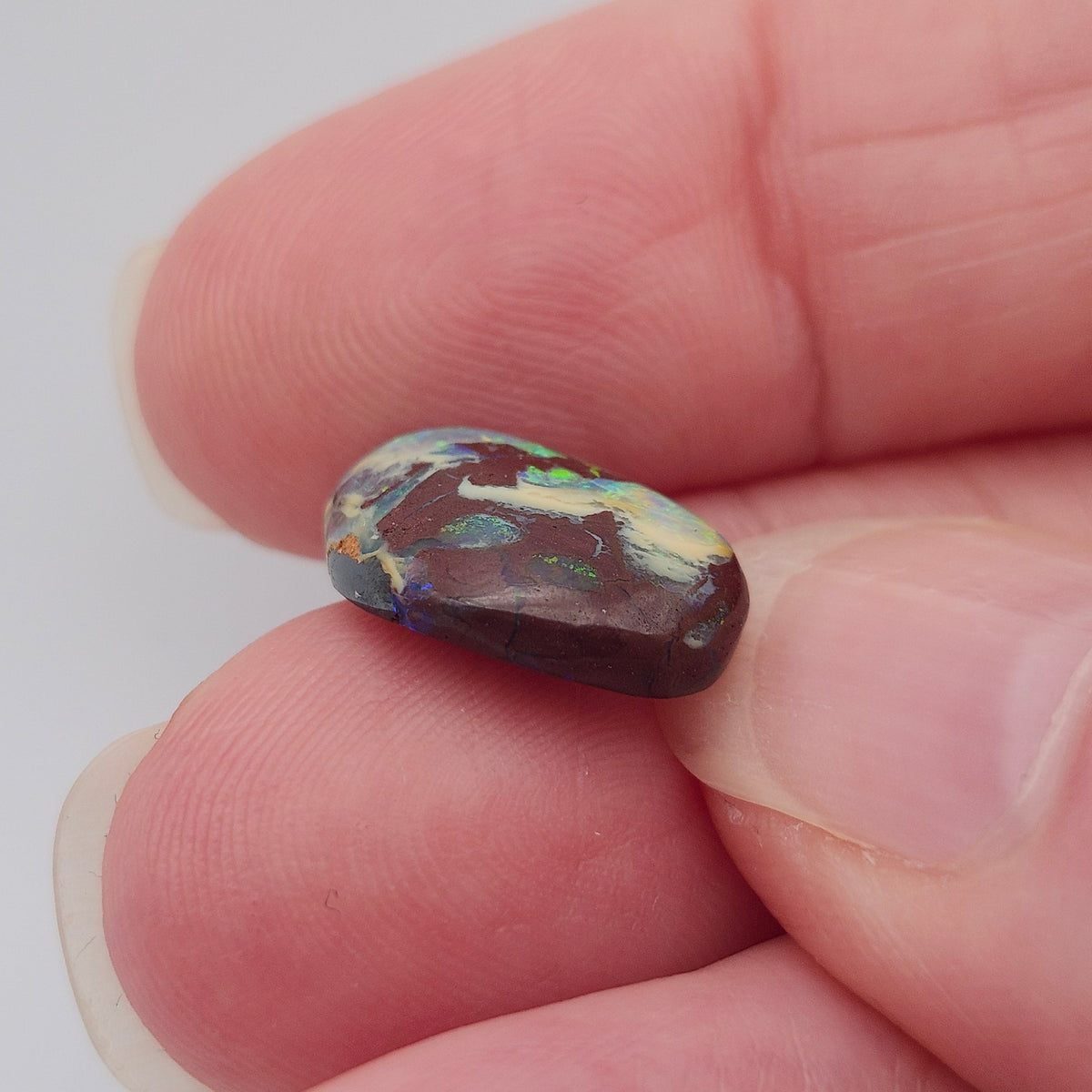 4.05ct Yowah Australian Boulder Opal | Freeform Pear Cabochon | #E296