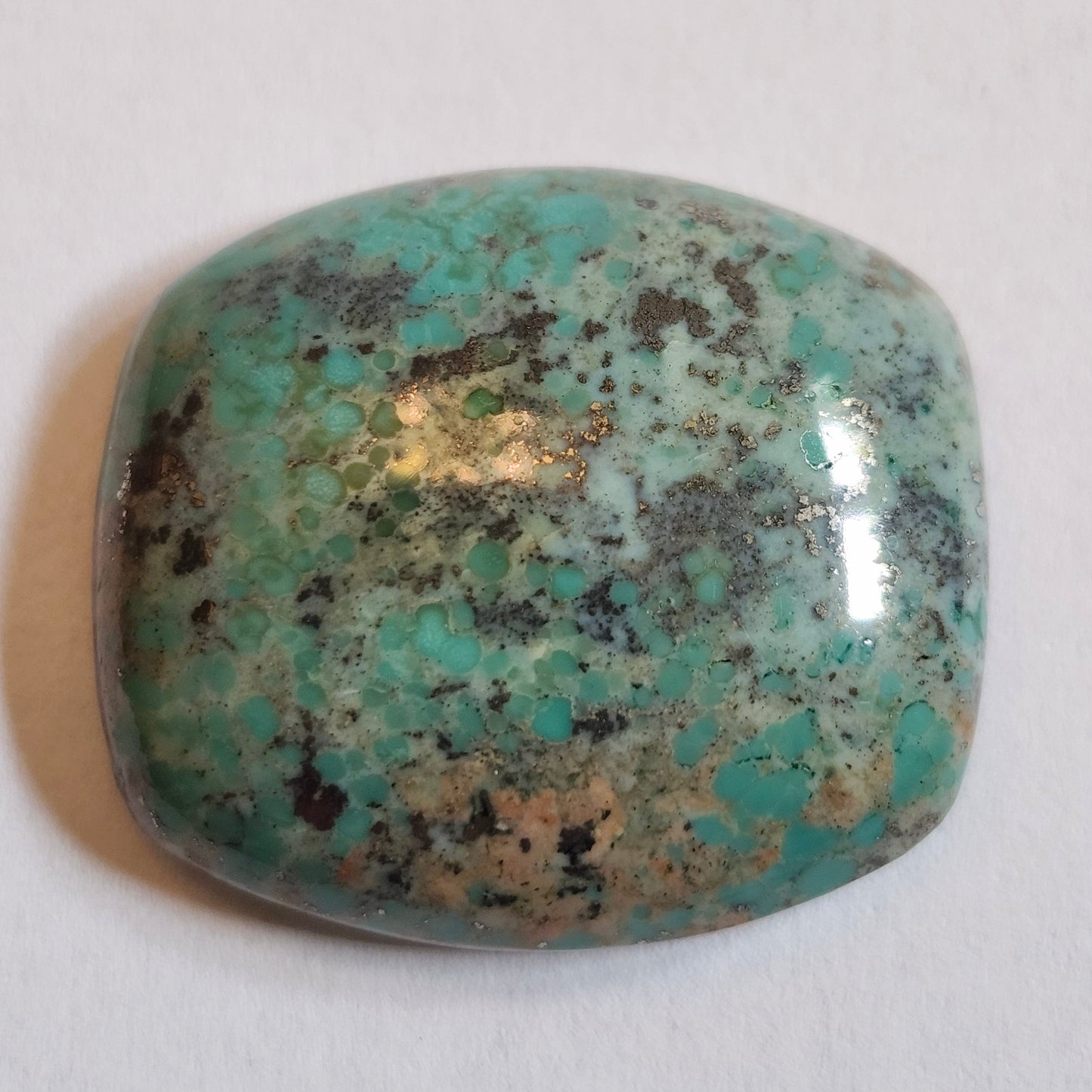 Turquoise #258 | Monte Cristo | Pilot Mountain | Cushion Cut Cabochon