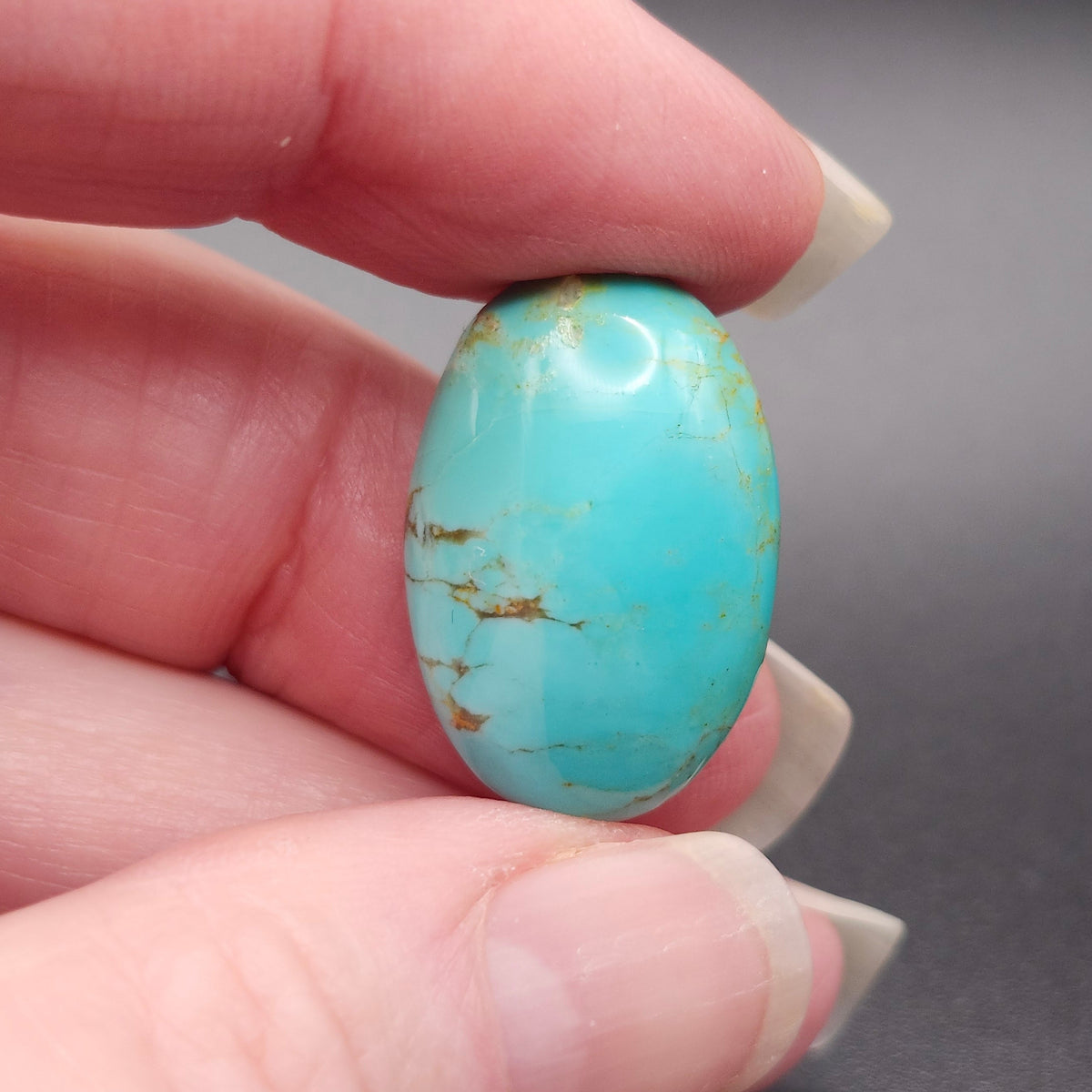 20.98ct Pilot Mountain Turquoise | Oval Cabochon | #518