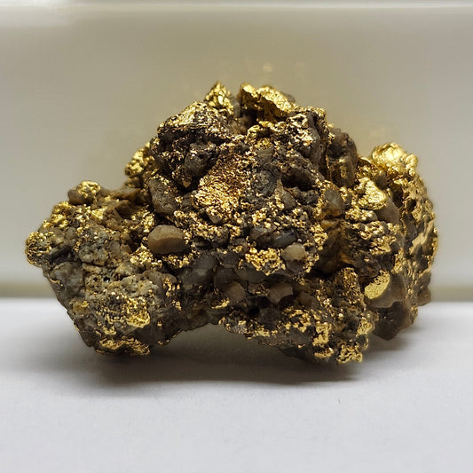 "Medius" | California Gold Nugget Specimen in Quartz | 12.52 grams