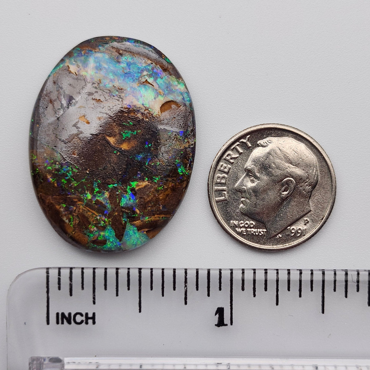 22.87ct Australian Koroit Boulder Matrix Opal | Oval Cabochon | #E301