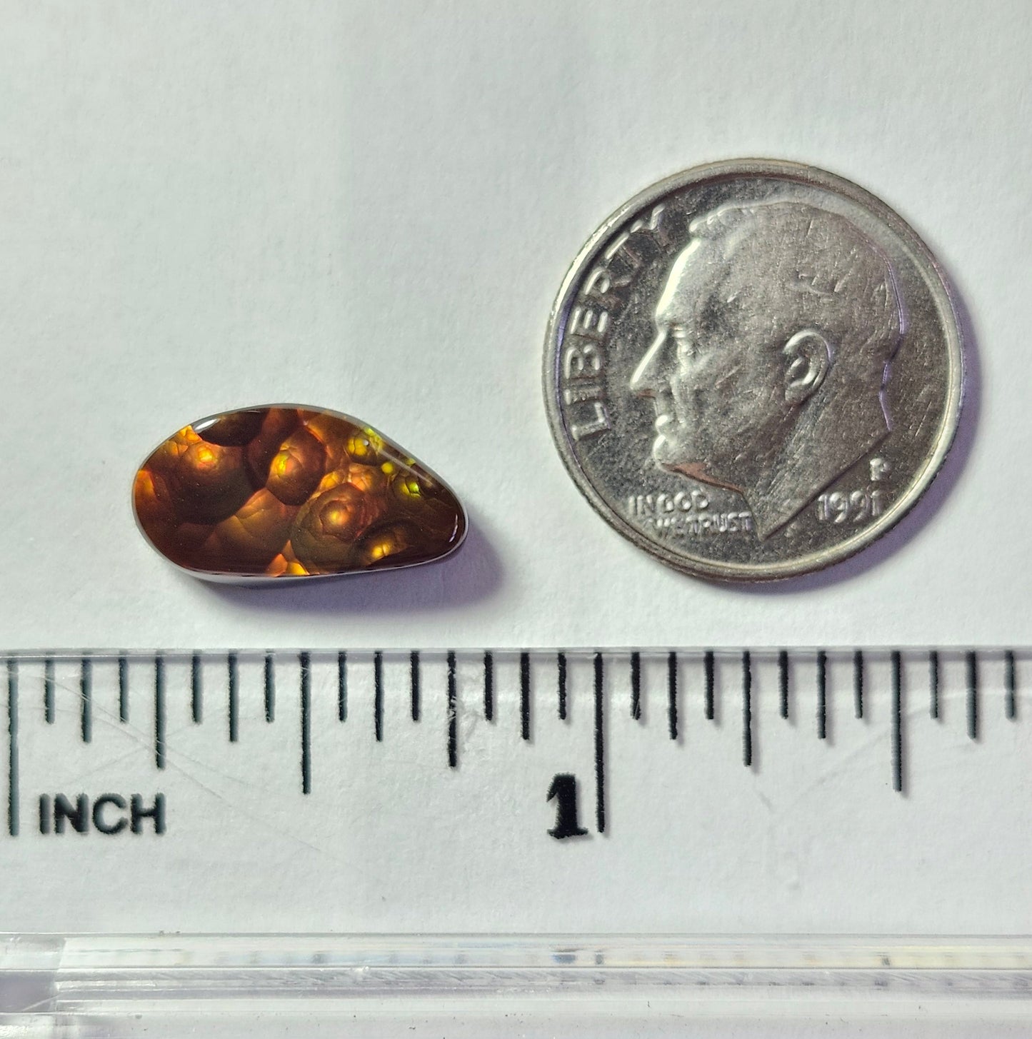 3.69ct Loose Fire Agate | Freeform Cabochon