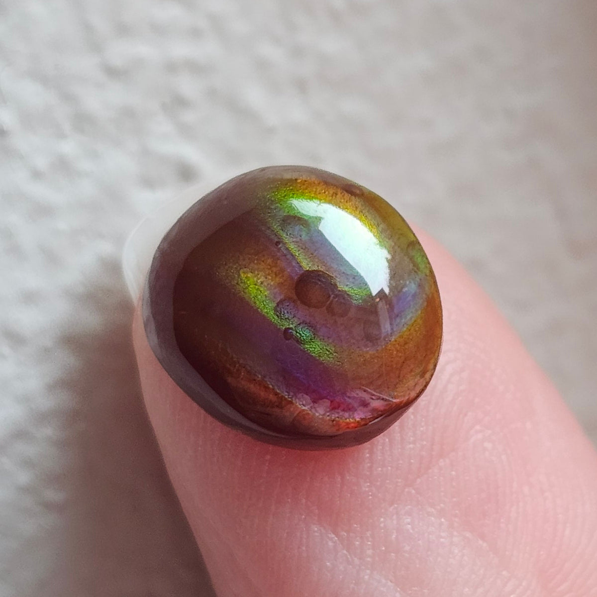 4.71ct Arizona Fire Agate | Oval Cabochon