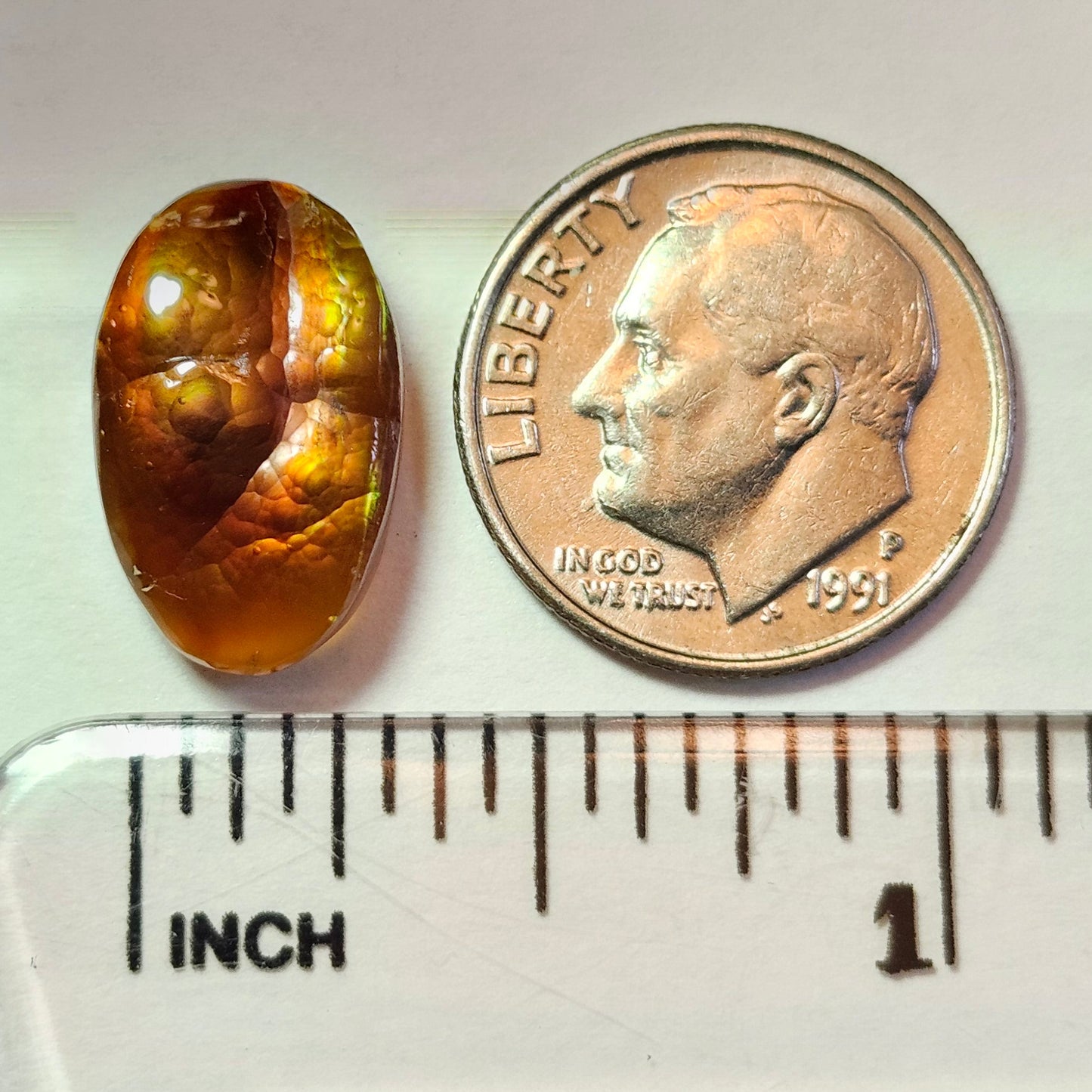 6.78ct Loose Fire Agate | Oval Cabochon