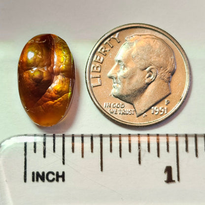 6.78ct Loose Fire Agate | Oval Cabochon