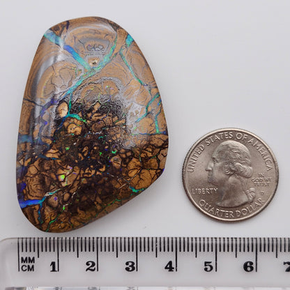 132.51ct Koroit Australian Boulder Opal | Pear Shape Cabochon | Two-Sided Stone | #E292