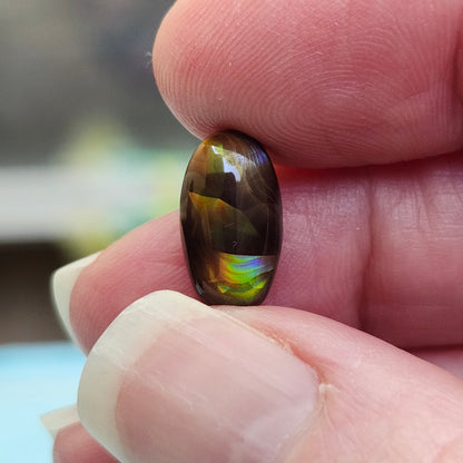 3.87ct Loose Fire Agate | Oval Cabochon