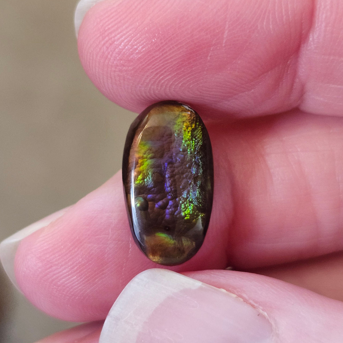 6.92ct Loose Fire Agate | Oval Cabochon