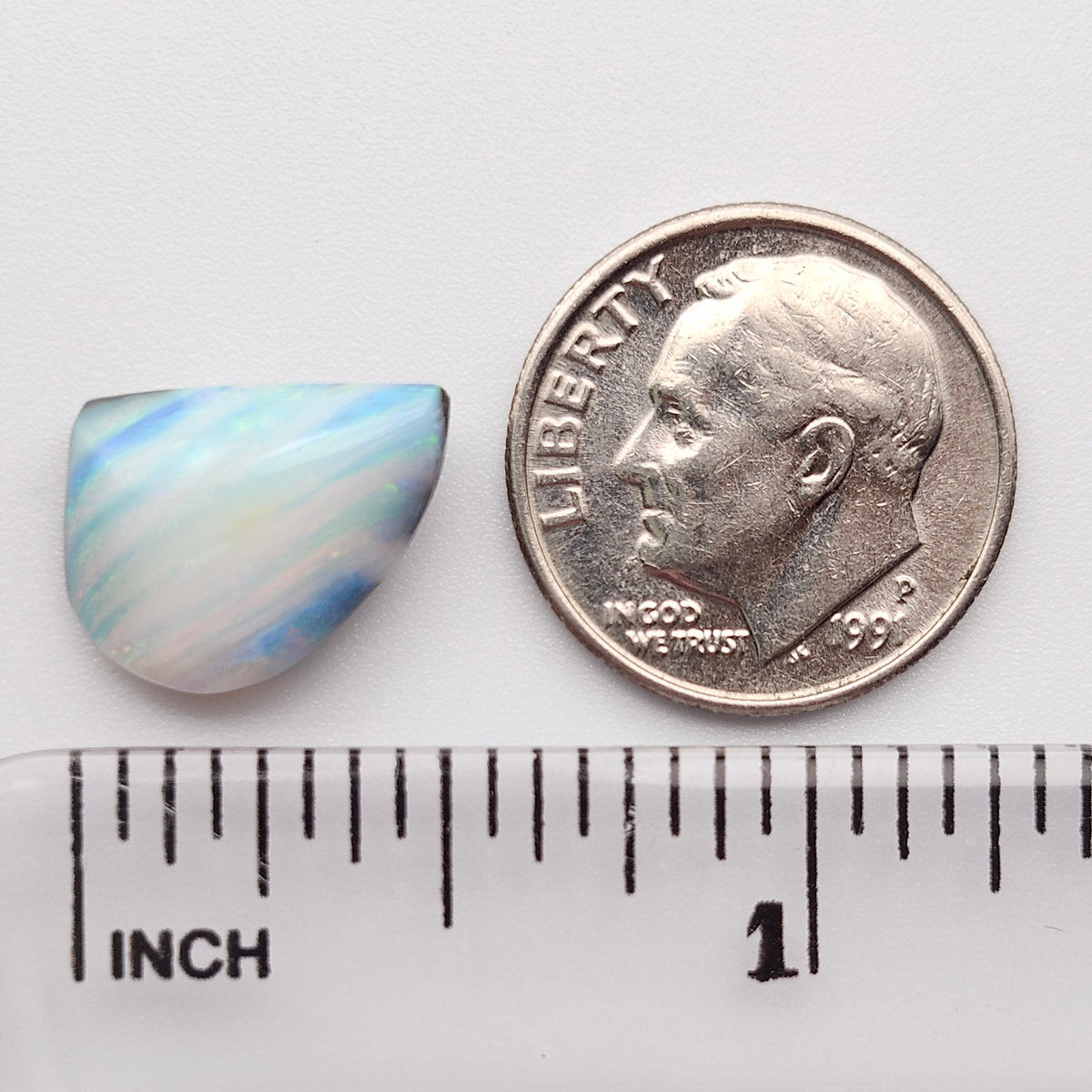 4.62ct Australian Quilpie Boulder Opal | Freeform Pear Cabochon | #E303