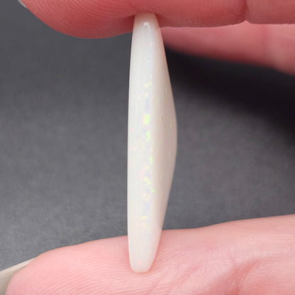 7.47ct White Cliffs Australian White Opal | Triangular Cut Cabochon | #E305
