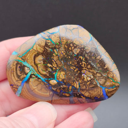 132.51ct Koroit Australian Boulder Opal | Pear Shape Cabochon | Two-Sided Stone | #E292