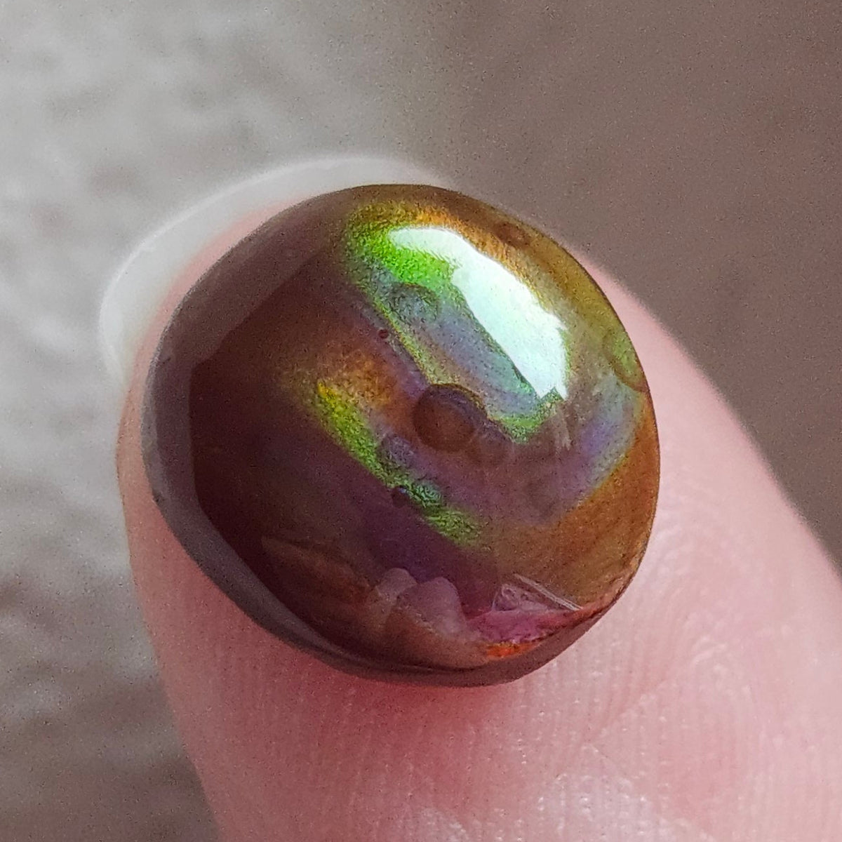 4.71ct Arizona Fire Agate | Oval Cabochon