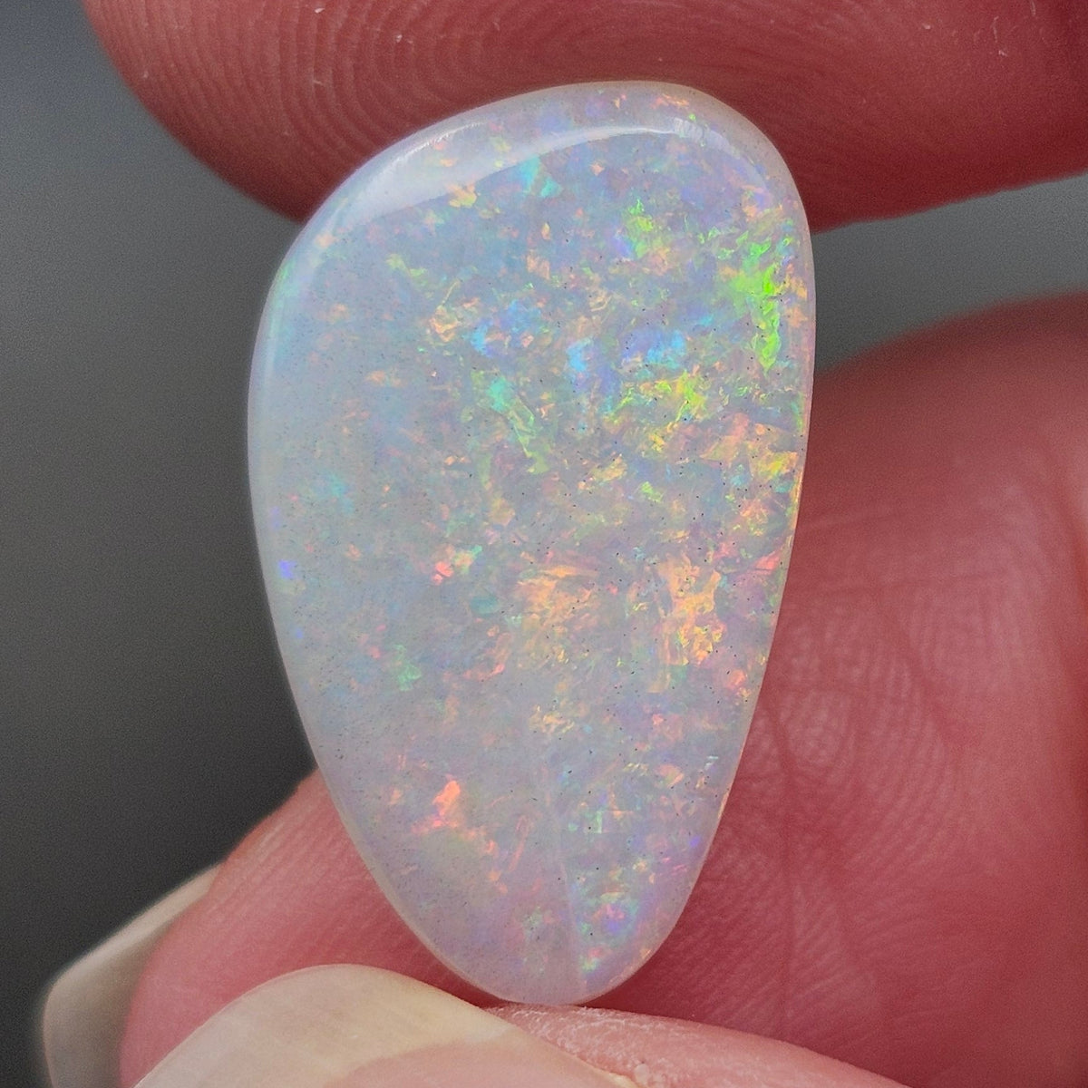 4.84ct Australian Coober Pedy Crystal Opal | Freeform Pear Cabochon | #E290
