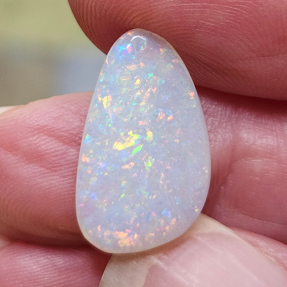 4.84ct Australian Coober Pedy Crystal Opal | Freeform Pear Cabochon | #E290