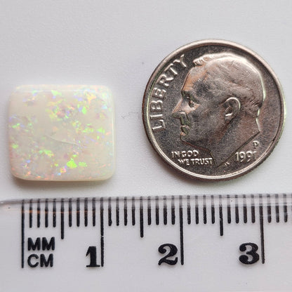 3.60ct White Cliffs Australian White Opal | Cushion Cut Cabochon | #E294