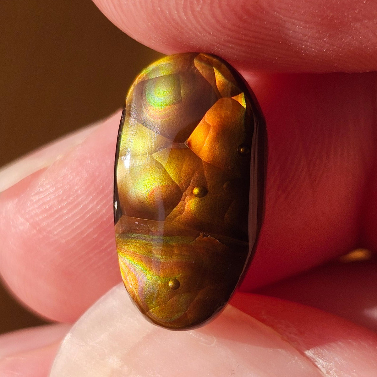 5.97ct Loose Fire Agate | Oval Cabochon