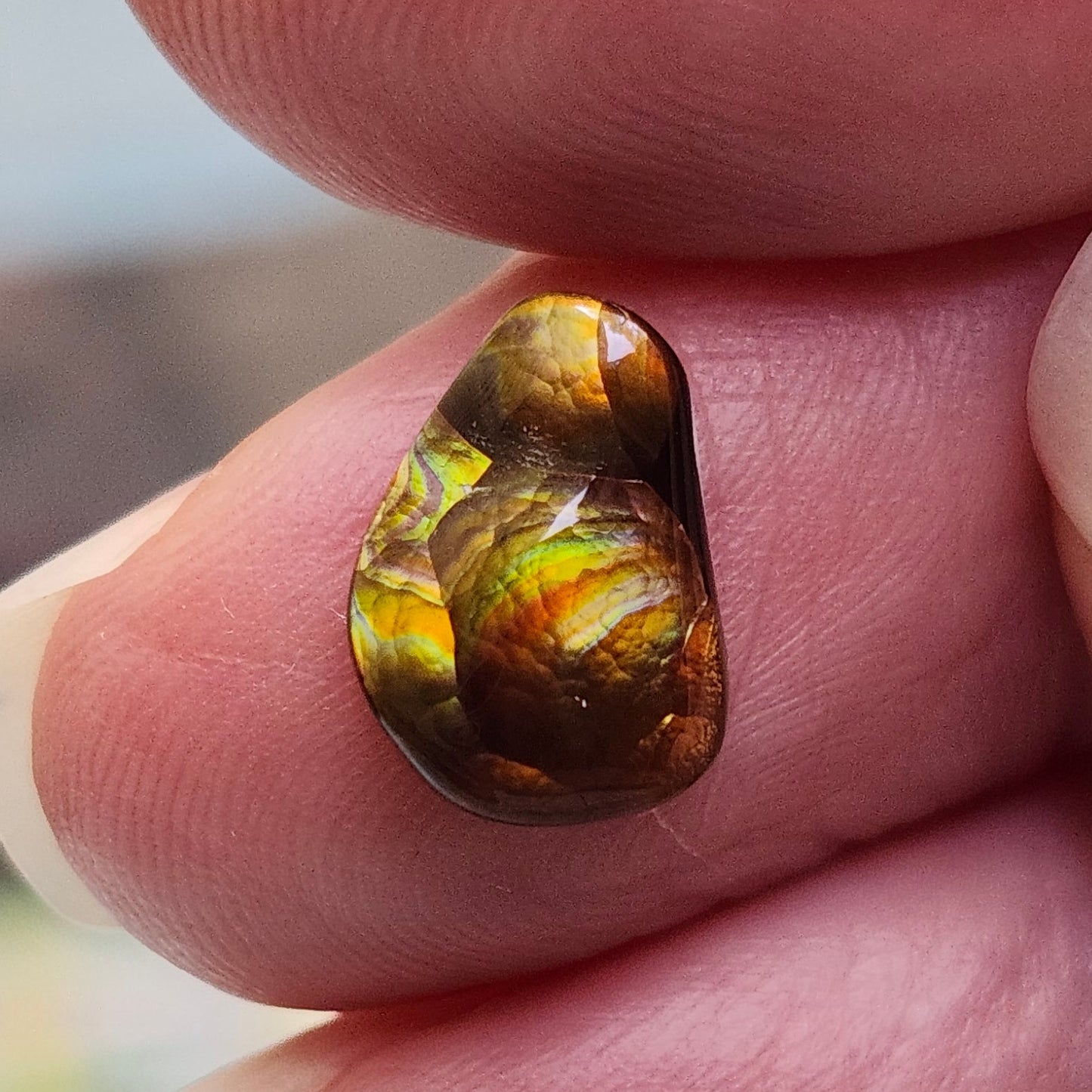 2.87ct Loose Fire Agate | Freeform Cabochon