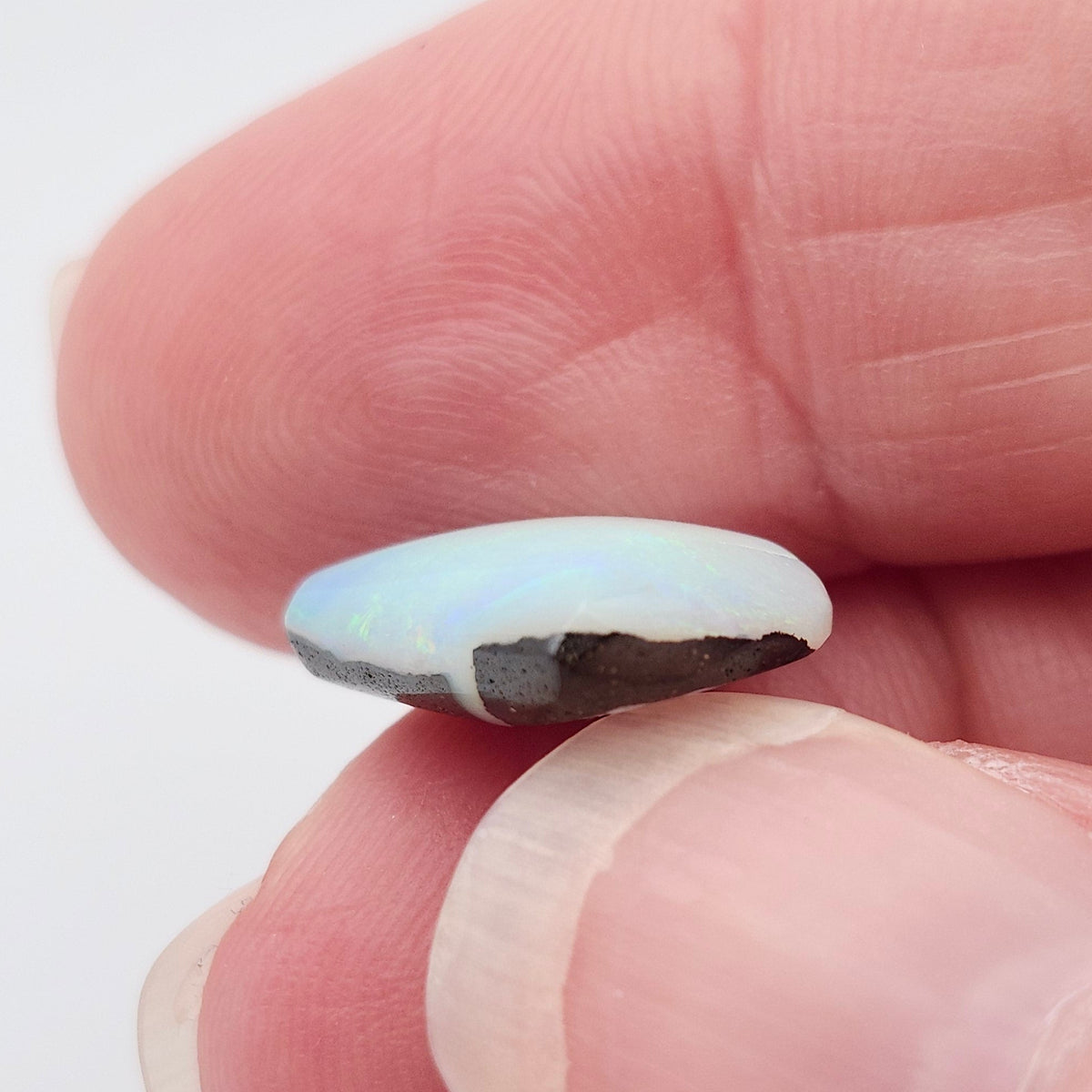 4.62ct Australian Quilpie Boulder Opal | Freeform Pear Cabochon | #E303