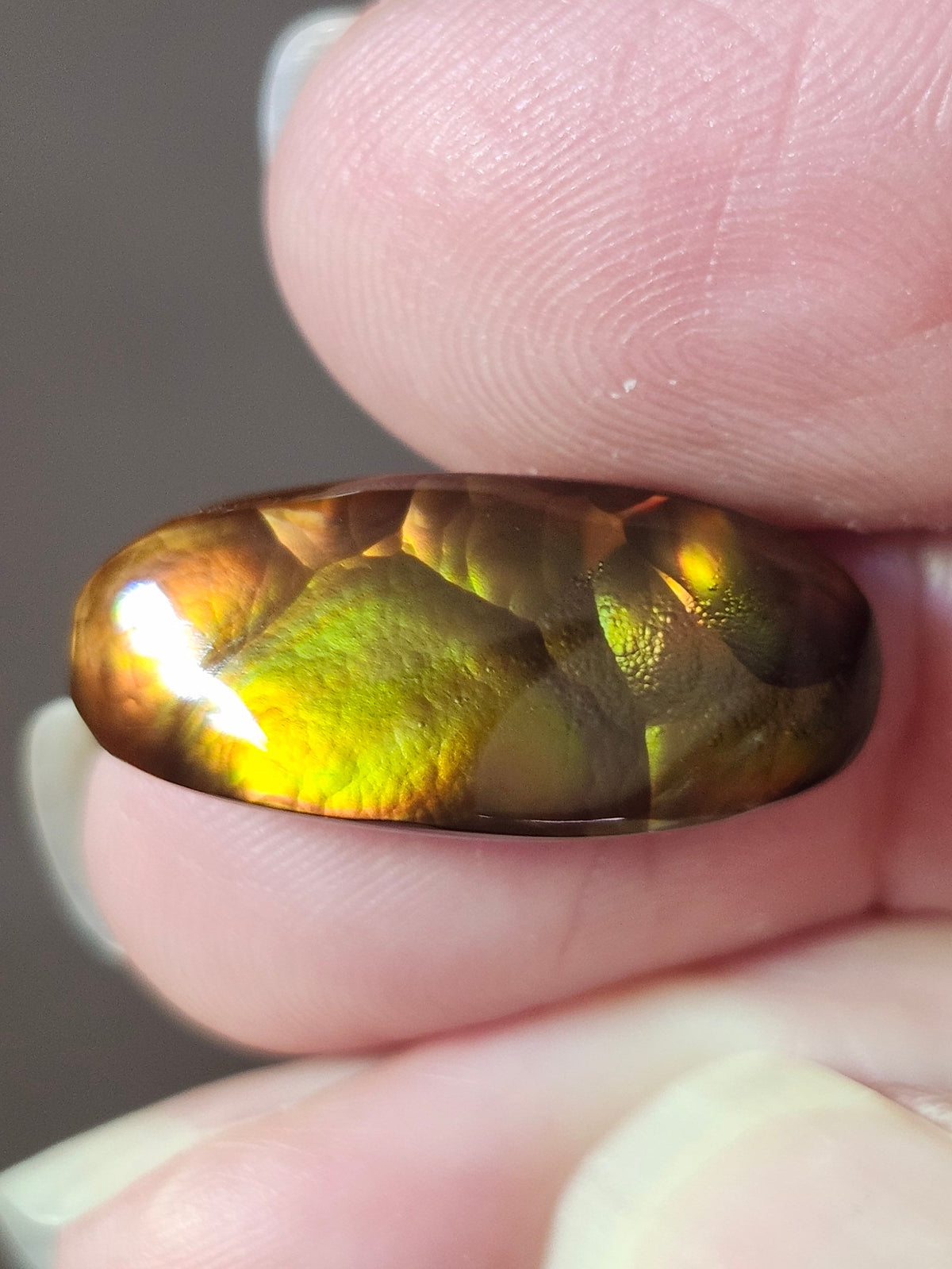 11.34ct Loose Fire Agate | Freeform Oval Cabochon