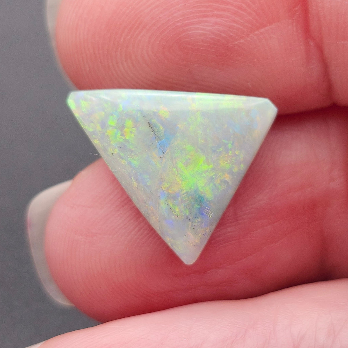 5.05ct Lightning Ridge Semi-Black Australian Opal | Triangular Cut Cabochon | #E306