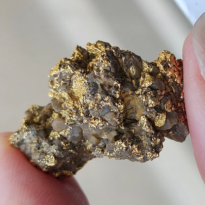 "Medius" | California Gold Nugget Specimen in Quartz | 12.52 grams