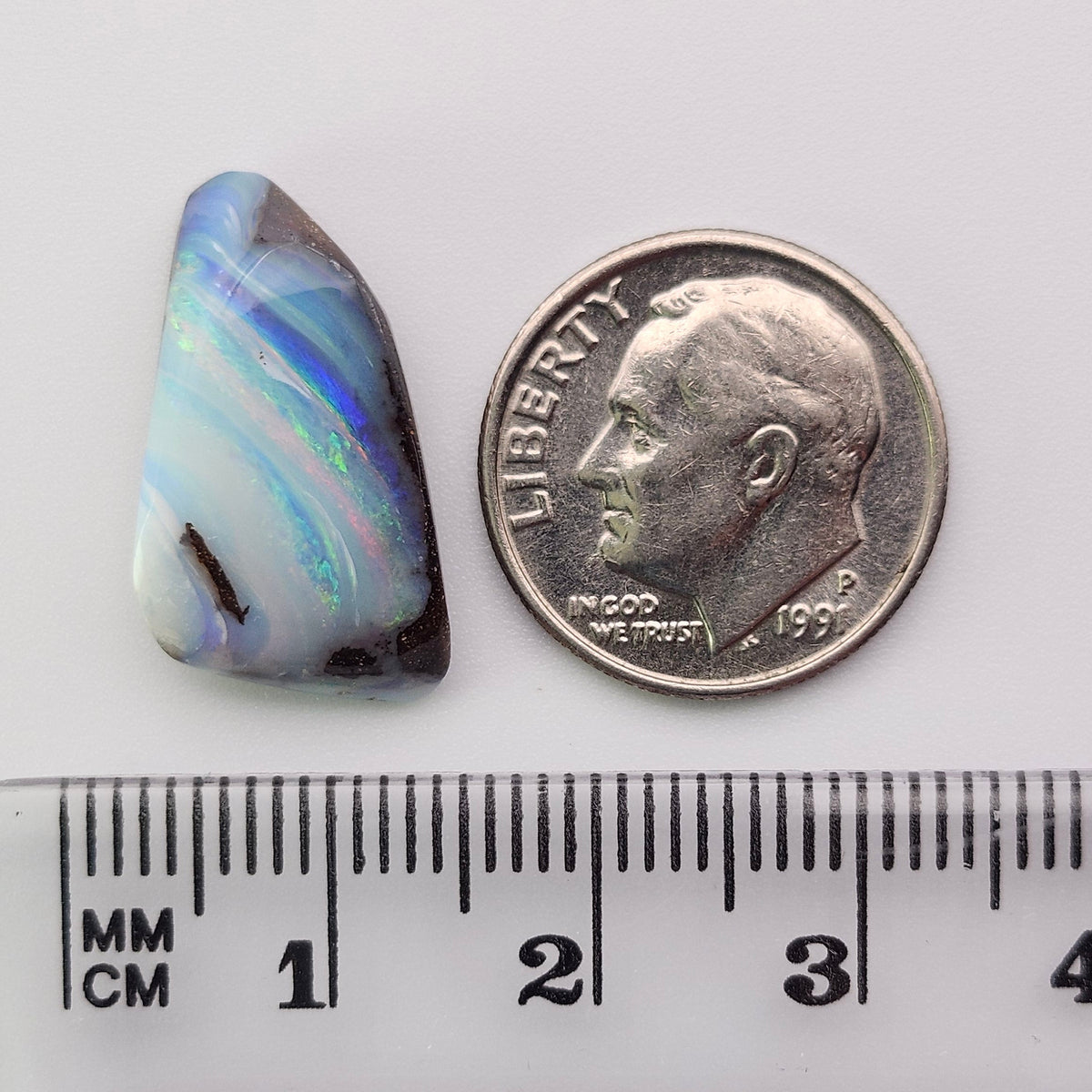8.19ct Australian Quilpie Boulder Opal | Freeform Cabochon | #E302