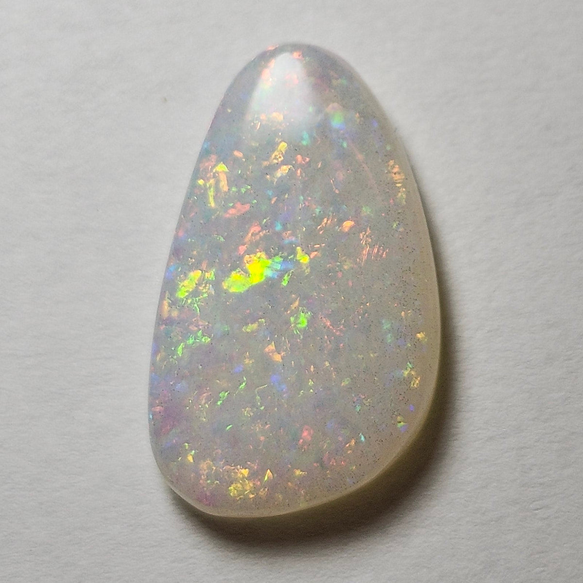 4.84ct Australian Coober Pedy Crystal Opal | Freeform Pear Cabochon | #E290
