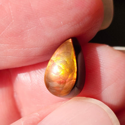 3.16ct Loose Fire Agate | Pear Cabochon