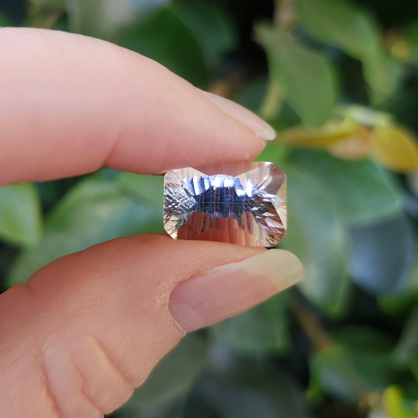 7.21ct Morganite | Fancy Laser Cut Emerald Shape