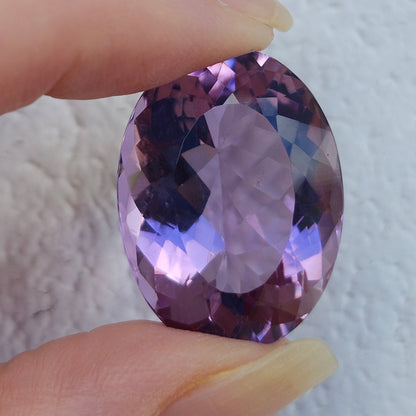 27.85ct Amethyst | Oval Cut | Rose De France Color