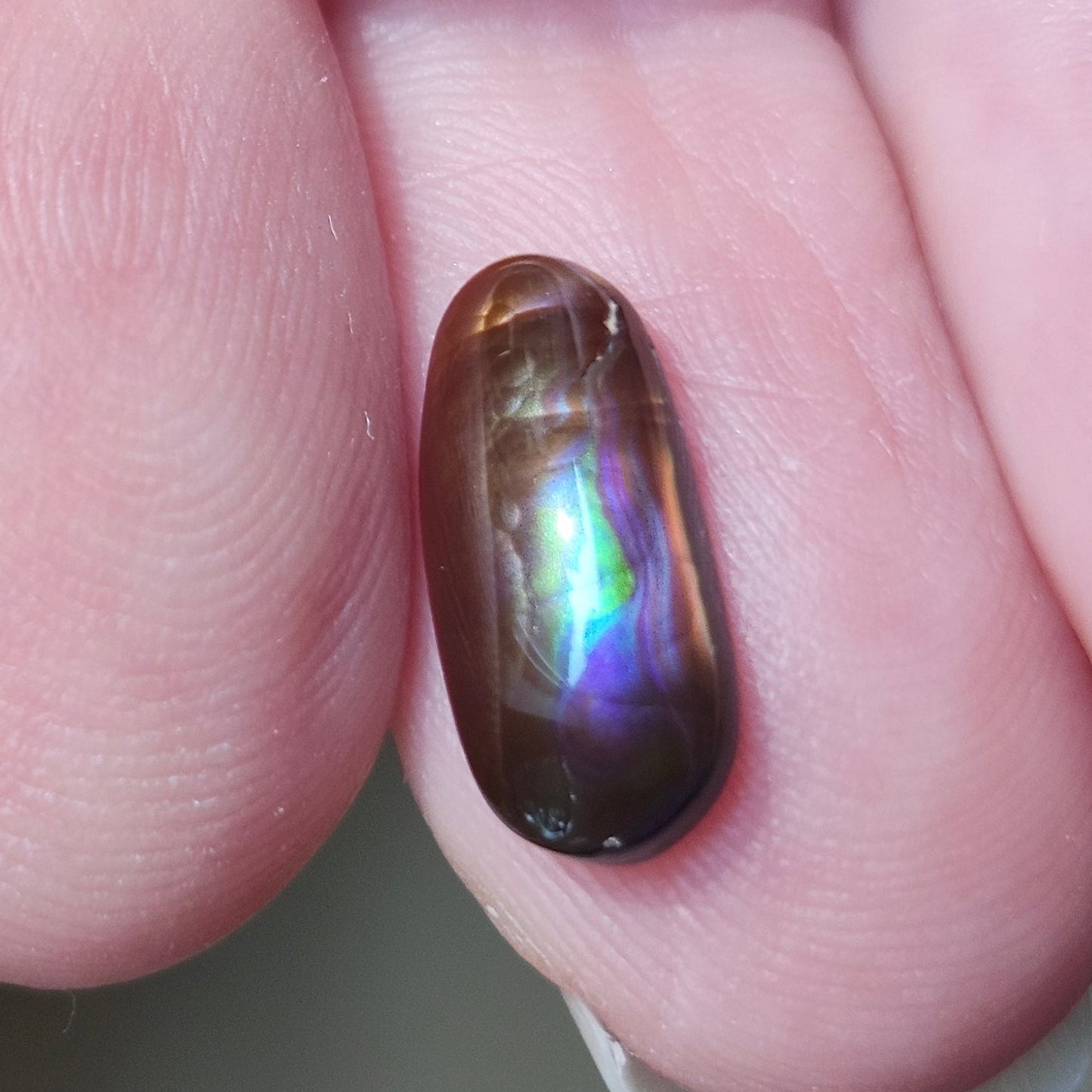 2.02ct Loose Fire Agate | Freeform Oval Cabochon