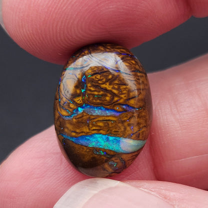 9.96ct Koroit Australian Boulder Opal | Oval Cabochon | #E293