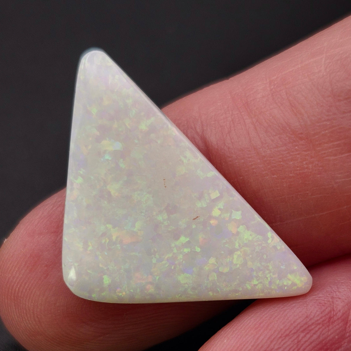 7.47ct White Cliffs Australian White Opal | Triangular Cut Cabochon | #E305
