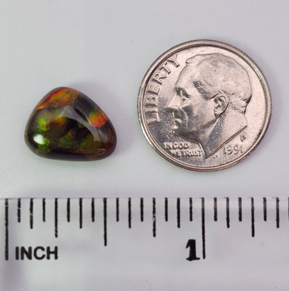 3.69ct Loose Fire Agate | Freeform Pear Cabochon