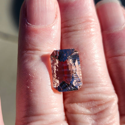 7.21ct Morganite | Fancy Laser Cut Emerald Shape