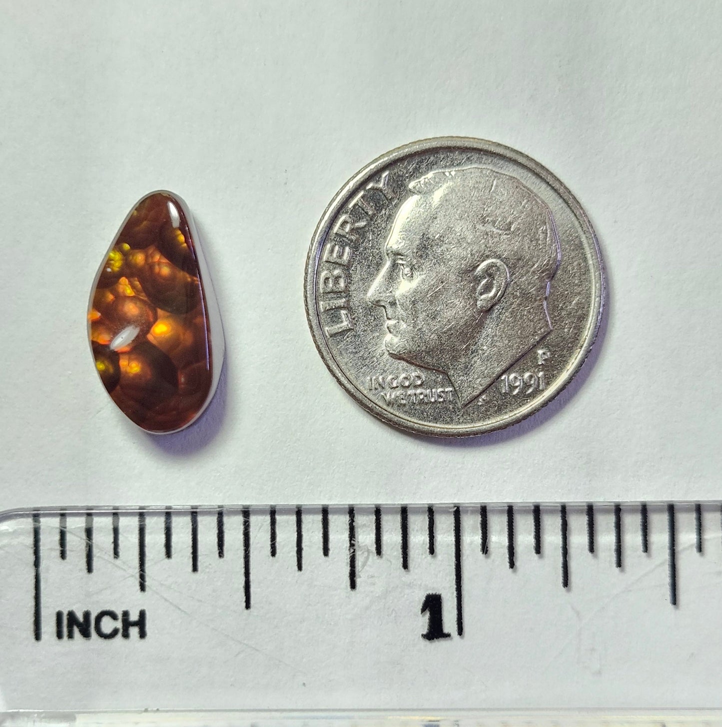3.69ct Loose Fire Agate | Freeform Cabochon
