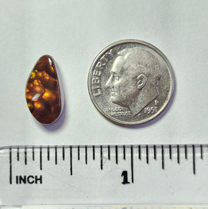 3.69ct Loose Fire Agate | Freeform Cabochon