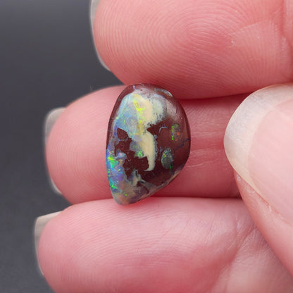 4.05ct Yowah Australian Boulder Opal | Freeform Pear Cabochon | #E296