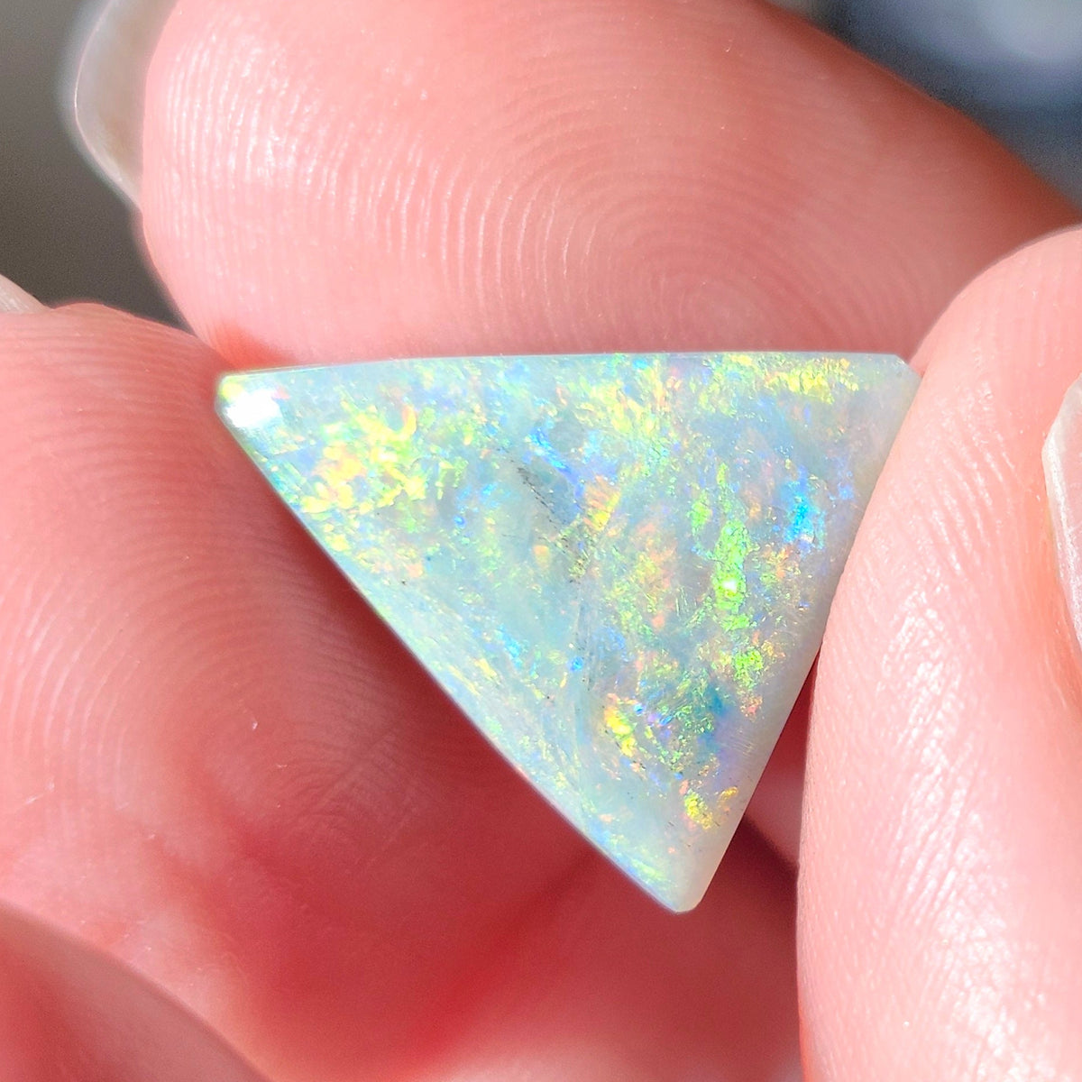 5.05ct Lightning Ridge Semi-Black Australian Opal | Triangular Cut Cabochon | #E306