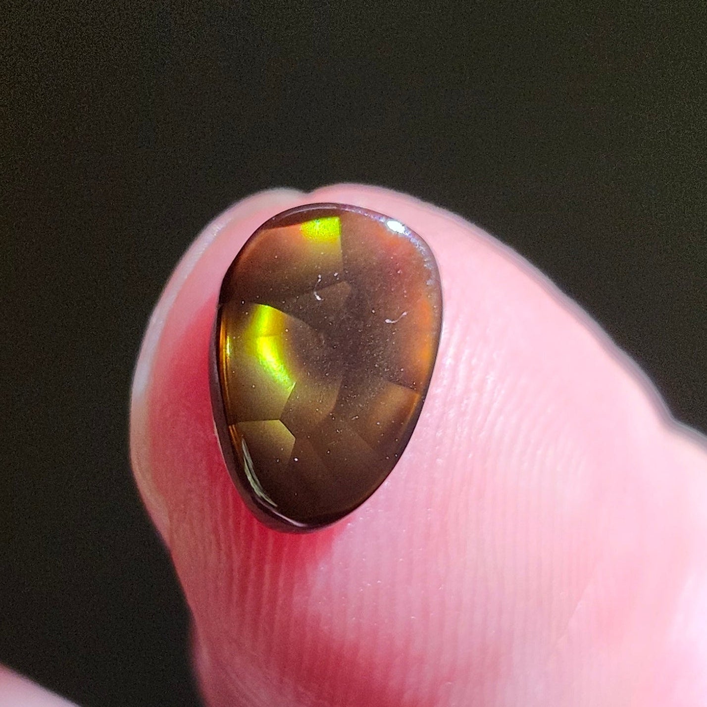 1.62ct Loose Fire Agate | Freeform Pear Cabochon