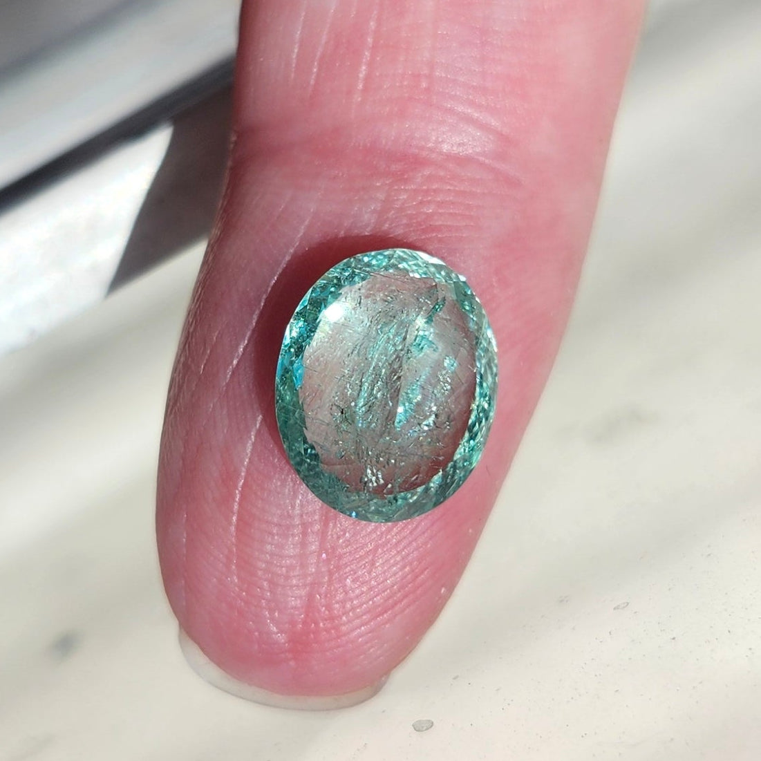3.93ct Sea Foam Green Tourmaline | Oval Cut
