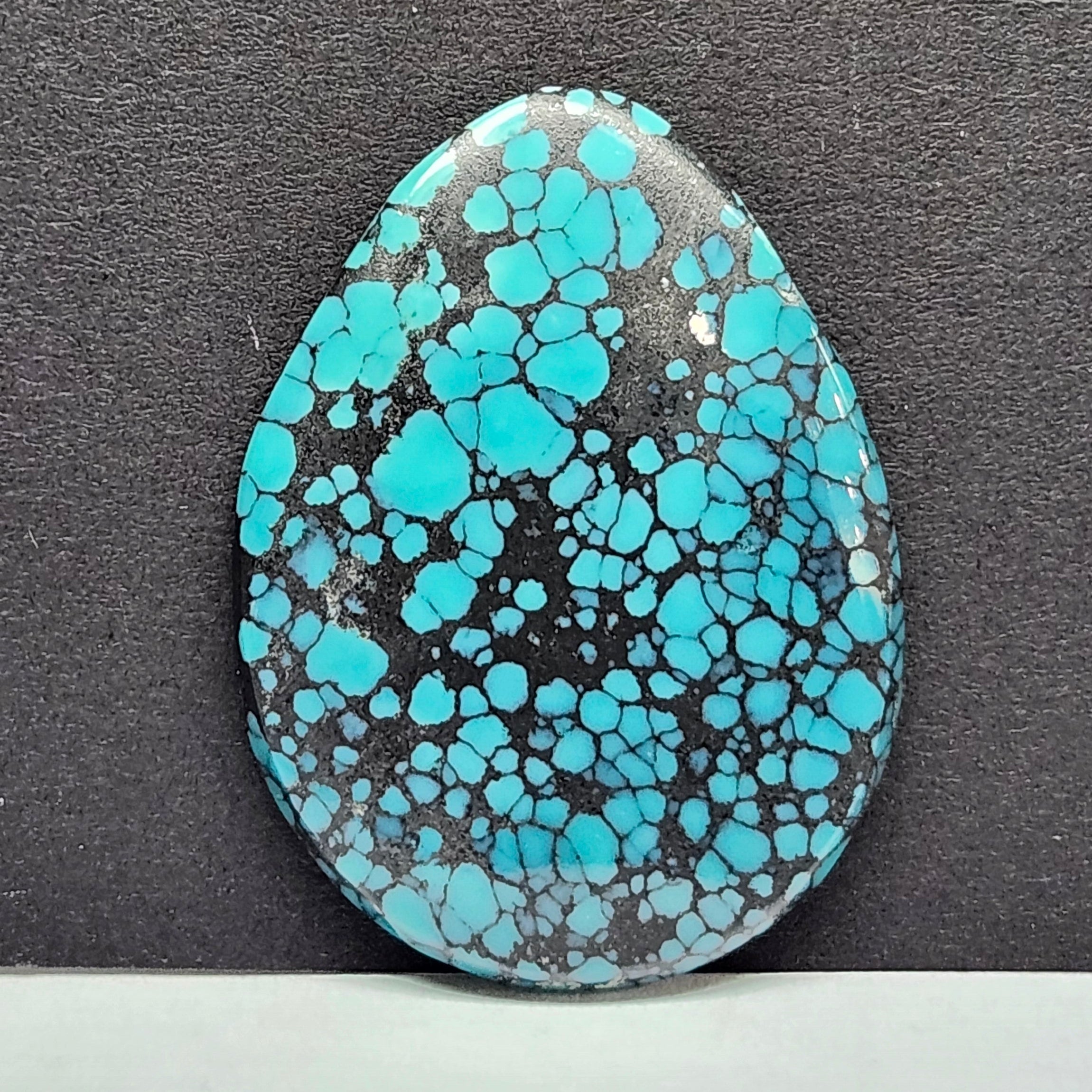 34.70ct Lone Mountain Spiderweb Turquoise Cabochon | Burton's