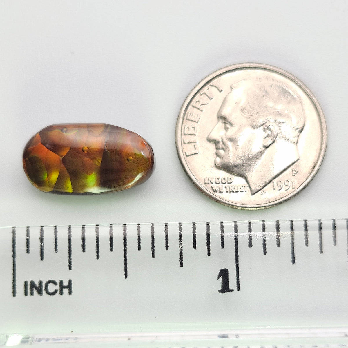 5.97ct Loose Fire Agate | Oval Cabochon