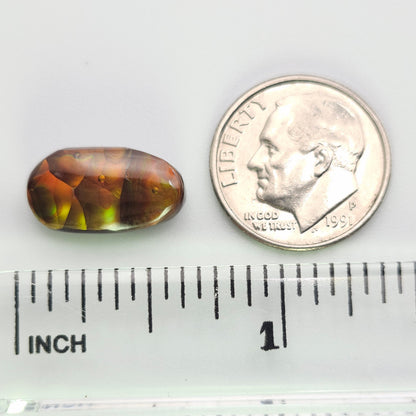 5.97ct Loose Fire Agate | Oval Cabochon