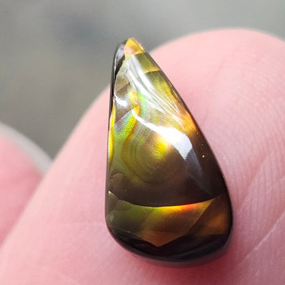 3.16ct Loose Fire Agate | Pear Cabochon