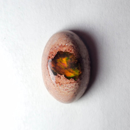 7.36ct Mexican Matrix Fire Opal | Oval Cabochon