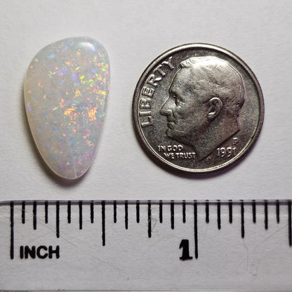4.84ct Australian Coober Pedy Crystal Opal | Freeform Pear Cabochon | #E290