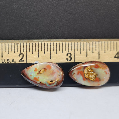 9.72ct and 8.15ct Quilpie Boulder Matrix Opal Pair | #E265