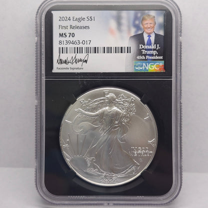 2024 S$1 Silver Eagle Trump First Releases Collectible Coin | Fine Silver | #17
